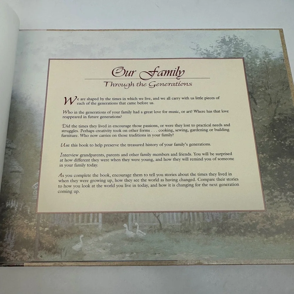 Thomas Kinkade Then and Now Remembering the Generations Family History Journal